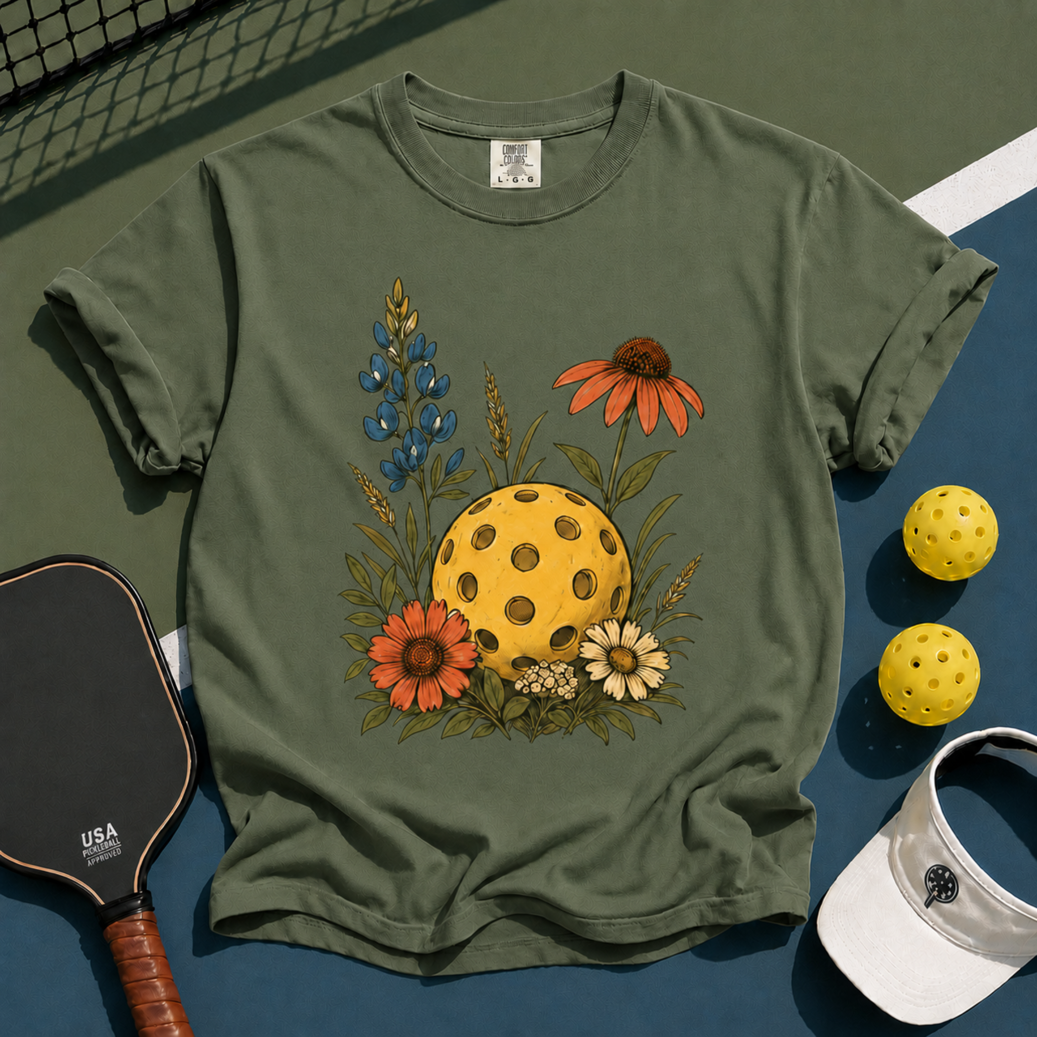 Pickleball Wildflowers T-Shirt