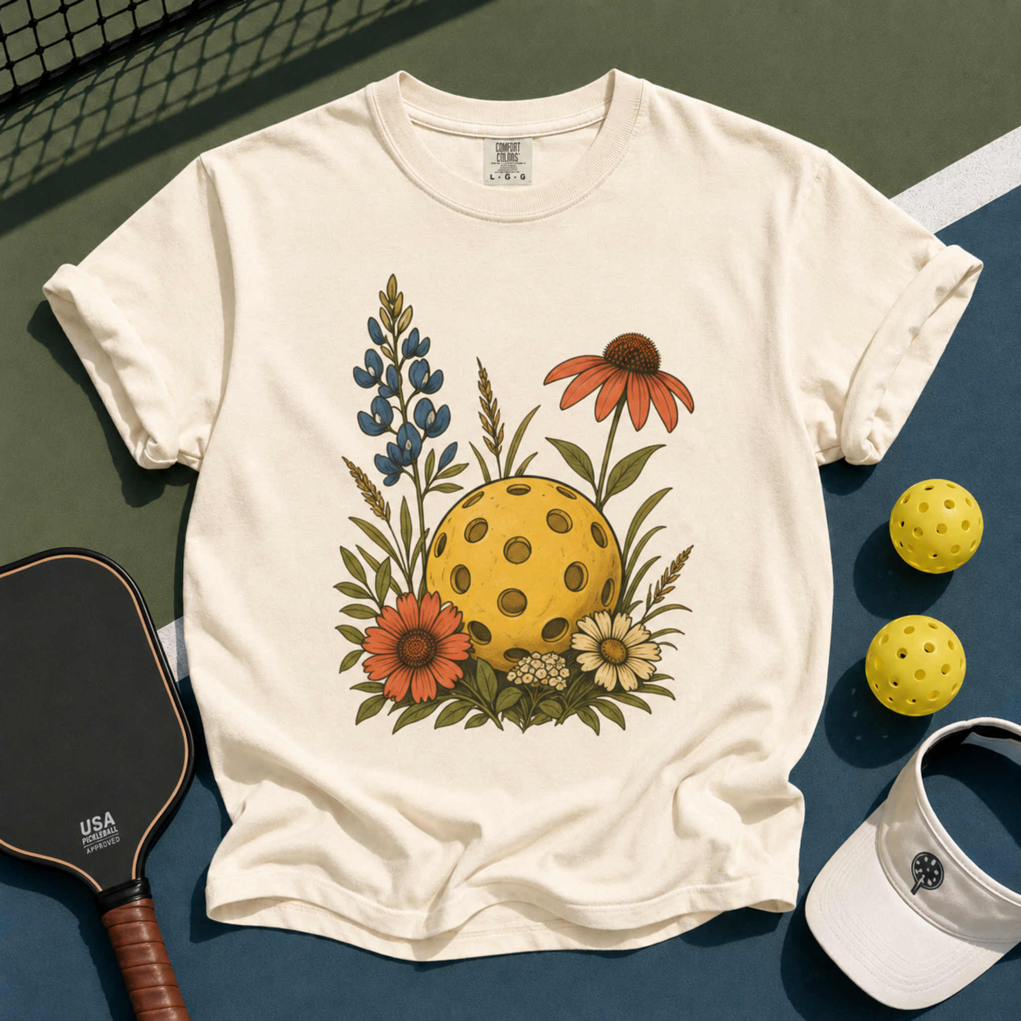 Pickleball Wildflowers T-Shirt